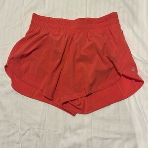 Lululemon track that 3 inch high rise shorts size 10